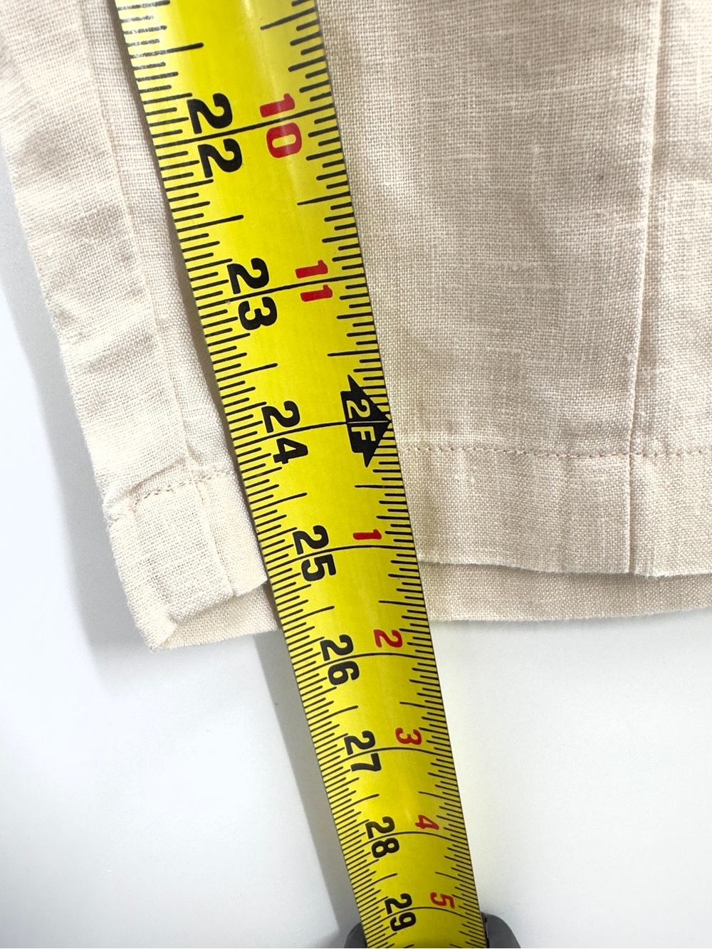 Quince European Linen Tapered Ankle Pants Size Small Flax Tan Minimalist Beach - Picture 8 of 8